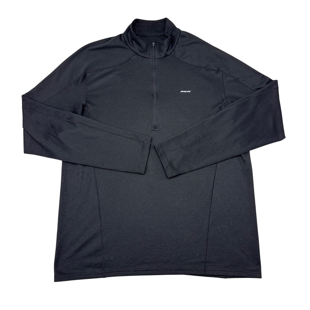Patagonia Capilene 3 Midweight Zip Neck Pullover Mens Size XL Black Pullover